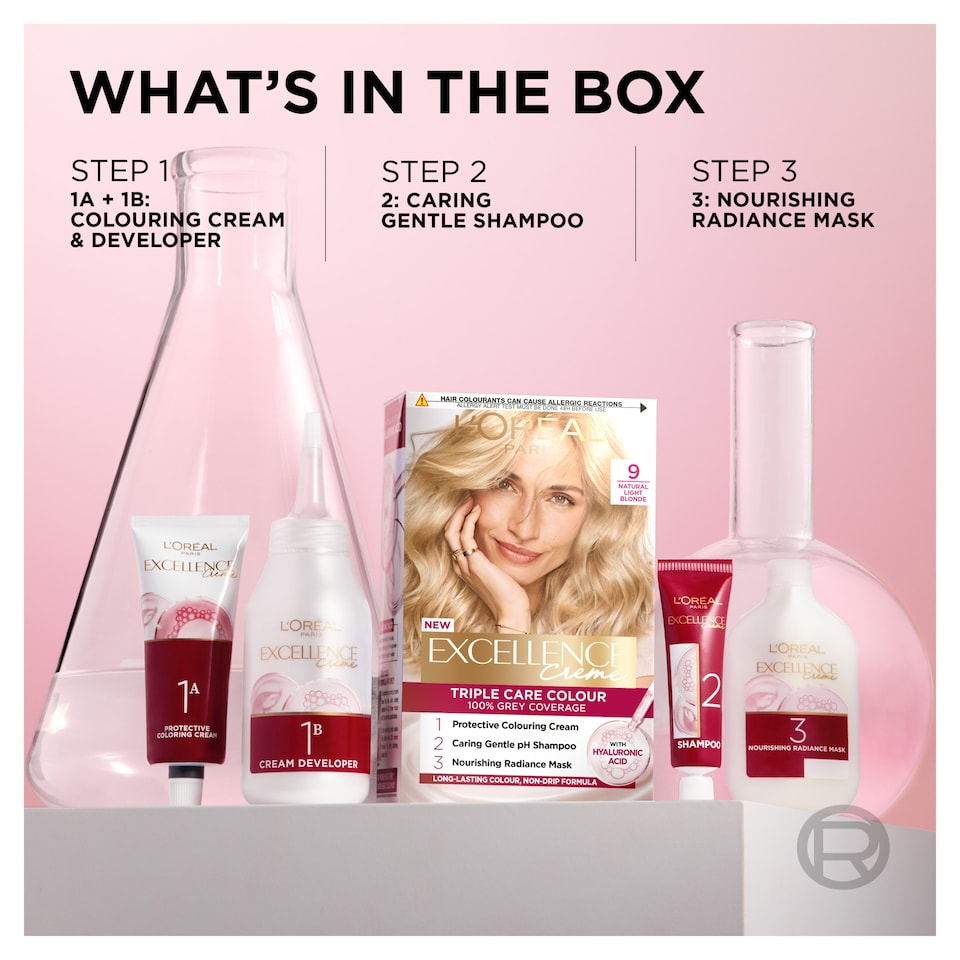 image 1 of L'Oreal Paris Excellence Creme 9 Natural Light Blonde Permanent Hair Dye
