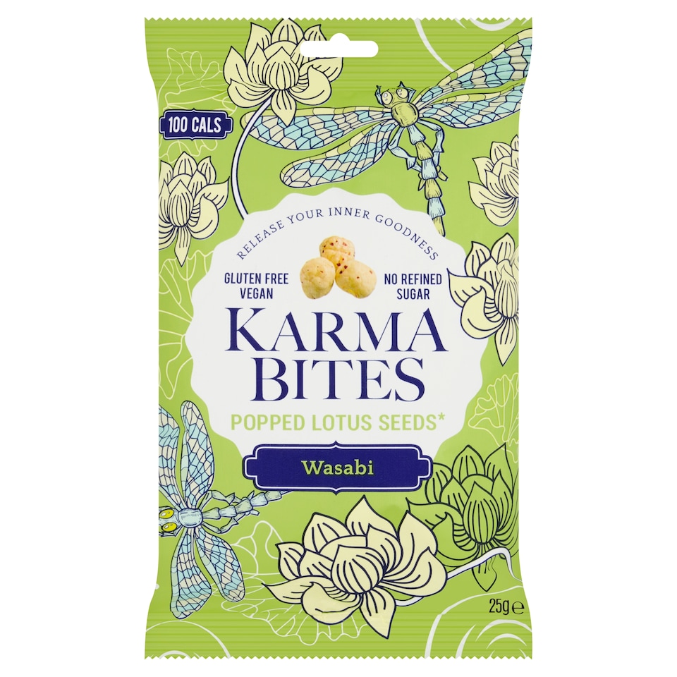 Karma Bites Popped Lotus Seeds Wasabi 25g