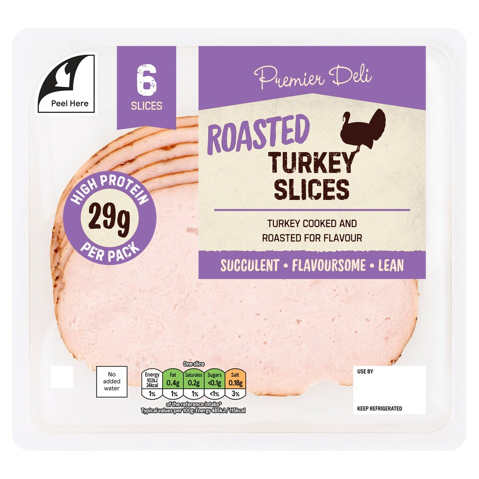 Premier Deli Roast Turkey Breast Slices 125g
