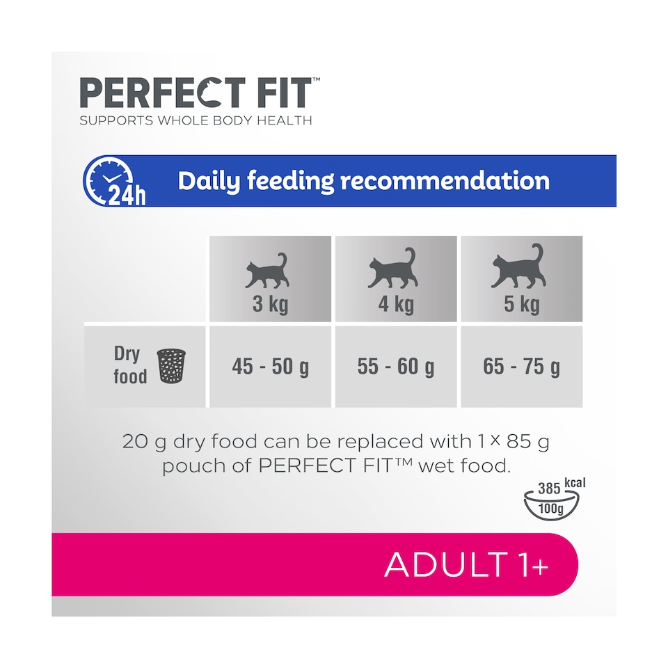 image 1 of Perfect Fit Adult 1+ Dry Cat Food - Chicken 750g