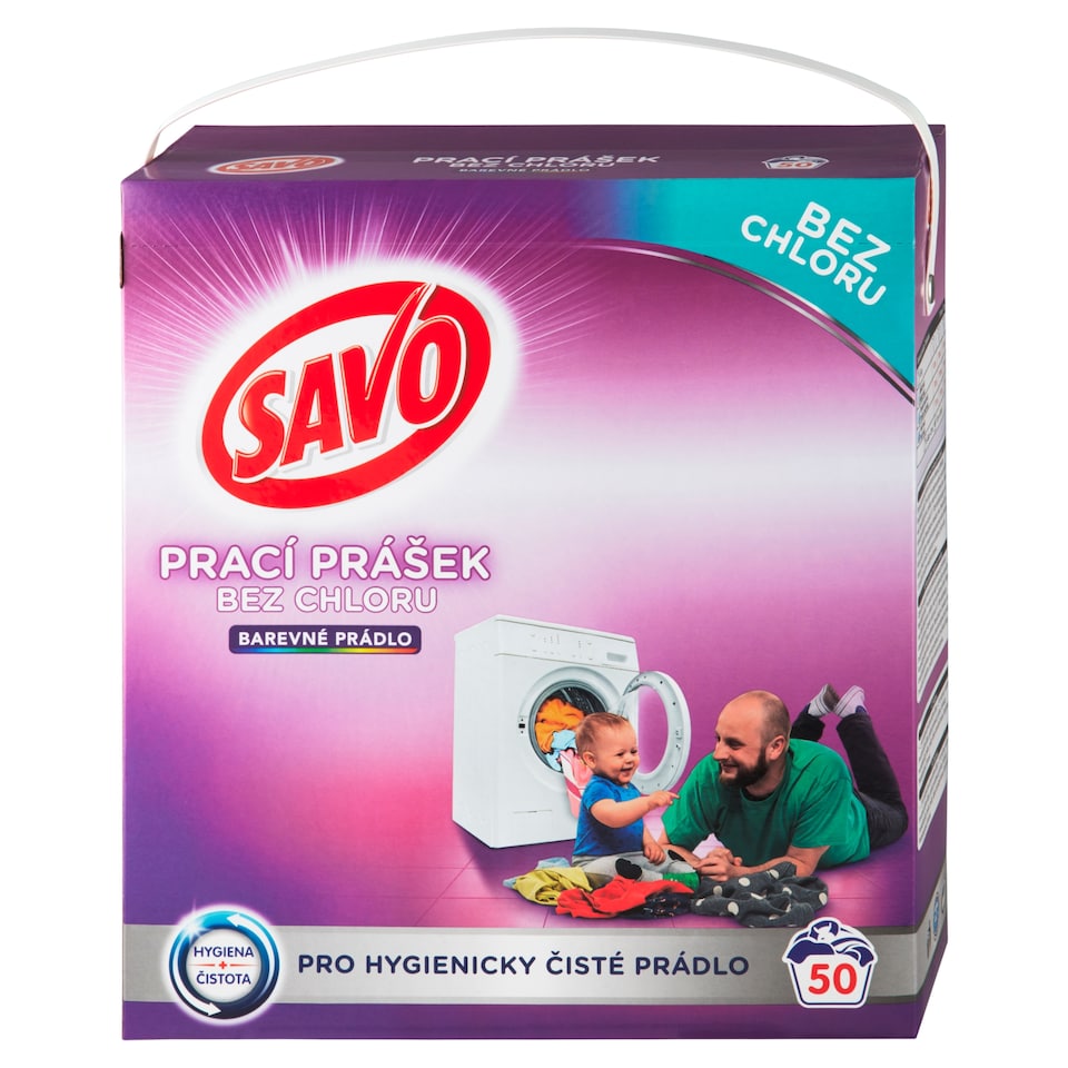 image 1 of Savo Without Chlorine Color Washing Powder for Colour Laundry 50 Washes