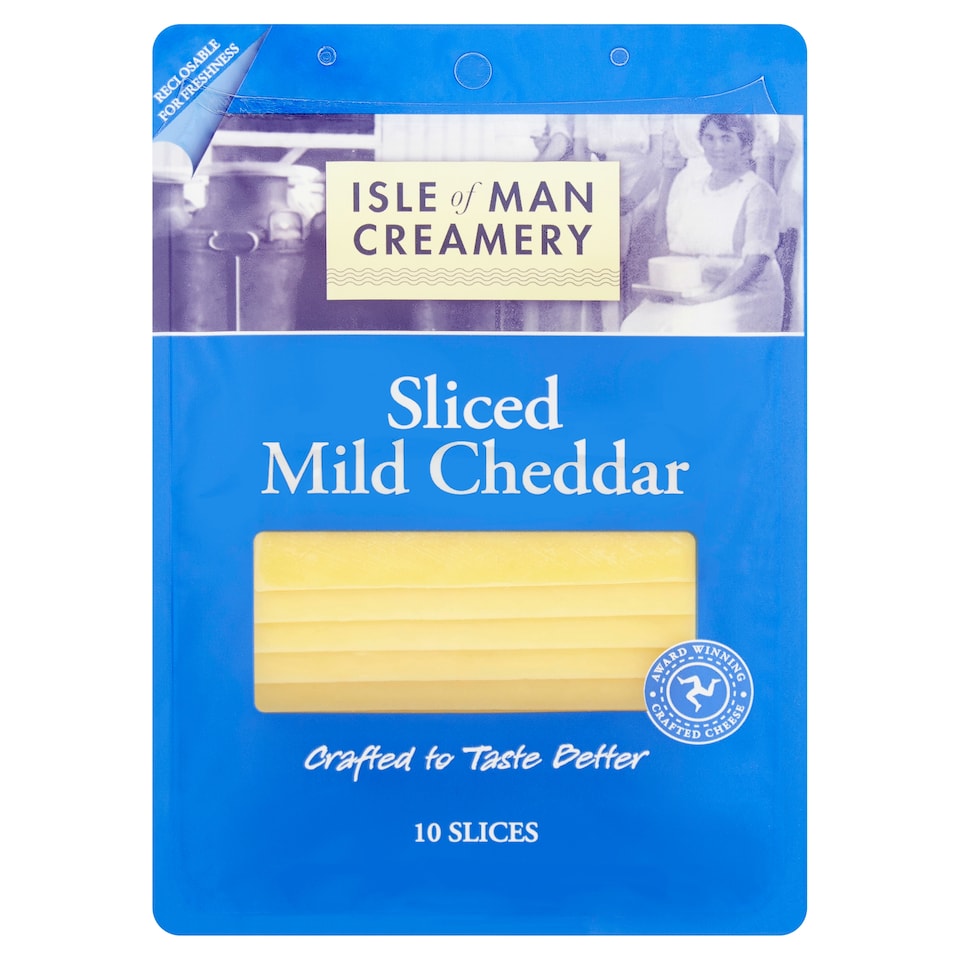 Isle of Man Creamery Sliced Mild Cheddar 200g