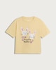 image 4 of F&F Girls Pure Cotton Hoppy Easter Bunny T-Shirt in Yellow