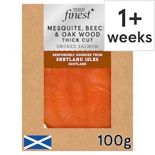 Tesco Finest Mesquite, Beech & Oak Wood Smoked Salmon 100g