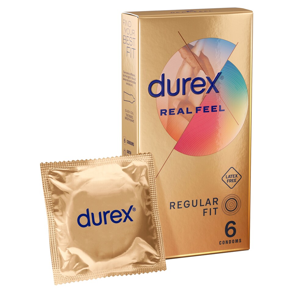 image 1 of Durex Real Feel Condoms Latex Free Regular Fit 6s 