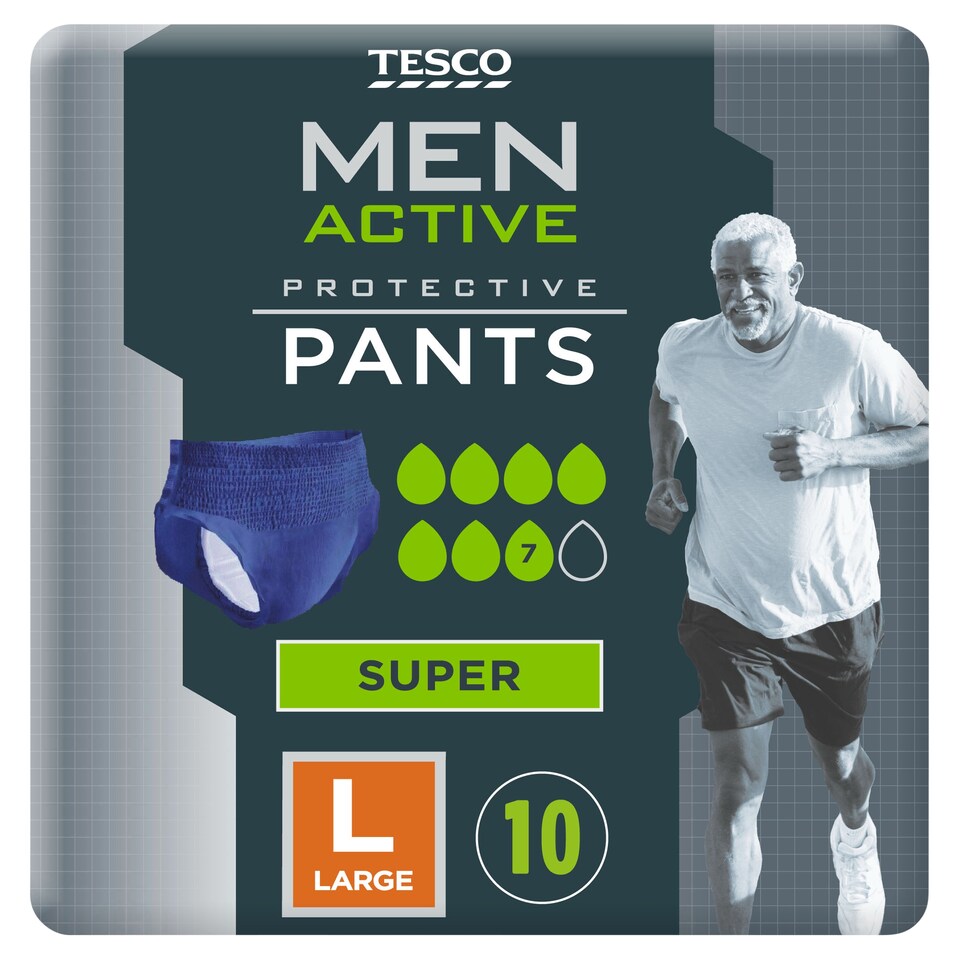 image 1 of Tesco Men Active Protective Pants Super Large 10 Pack
