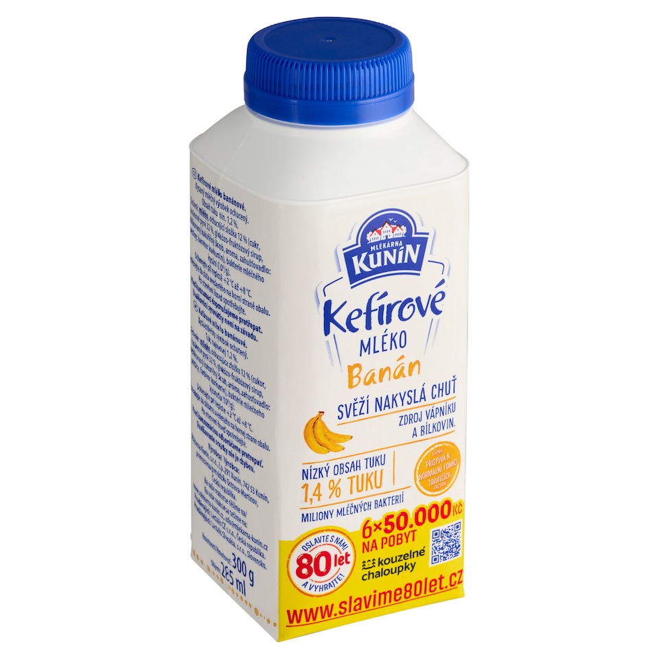 image 1 of Mlékárna Kunín Kefir Milk Banana 300g