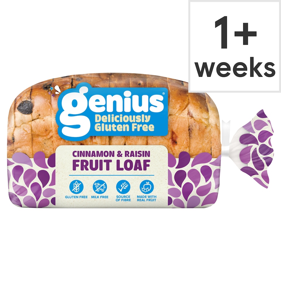 image 1 of Genius Gluten Free Cinnamon & Raisin Spicy Loaf 400g