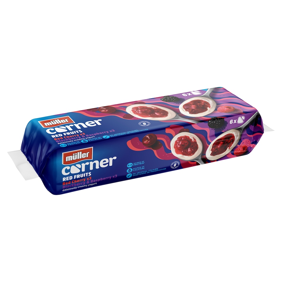 image 1 of Muller Corner Red Fruits & Blackberry Yogurts 6 X 136G