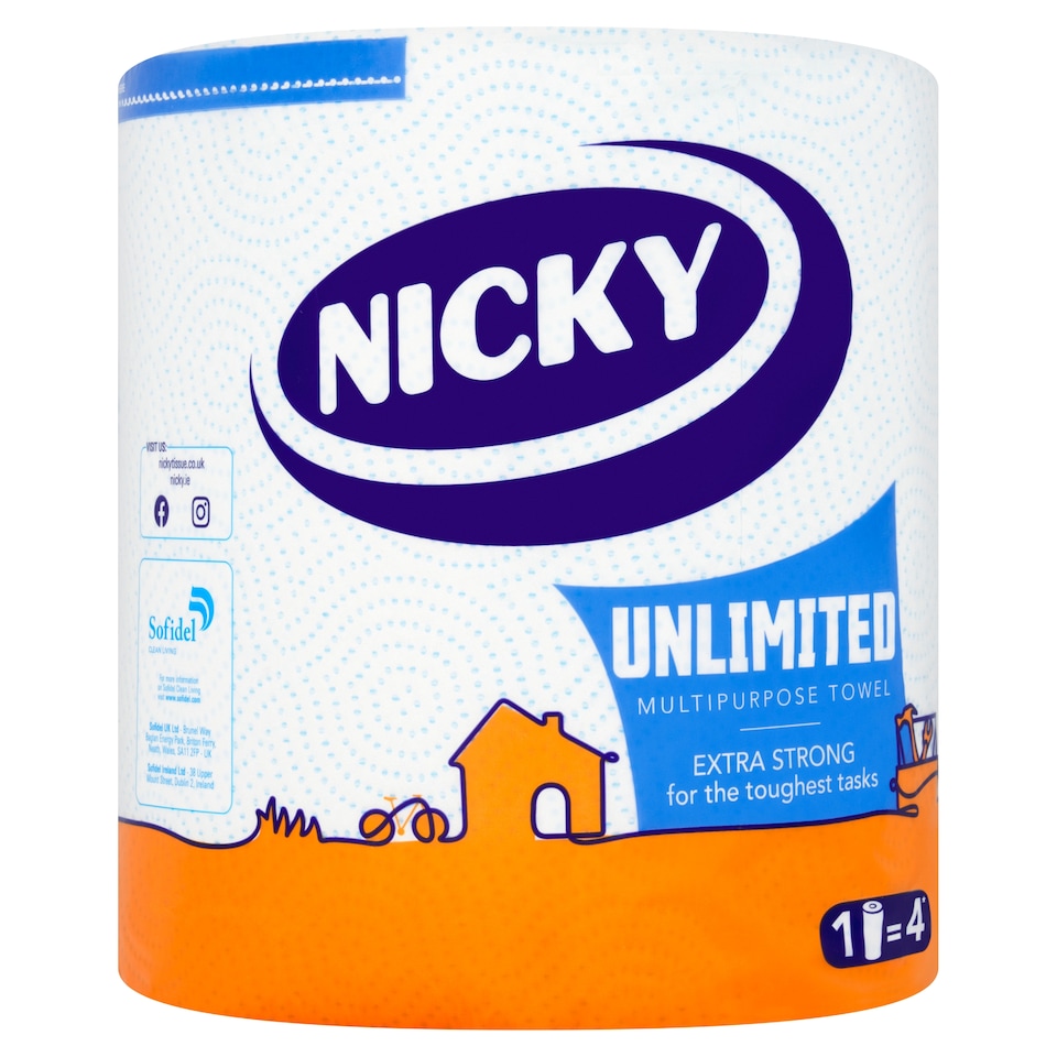 NICKY UNLIMITED MULTIPURPOSE PAPER TOWEL 1 roll