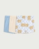 image 2 of F&F Baby 3-Pack Pure Cotton Bear Print Drawstring Shorts in Neutral