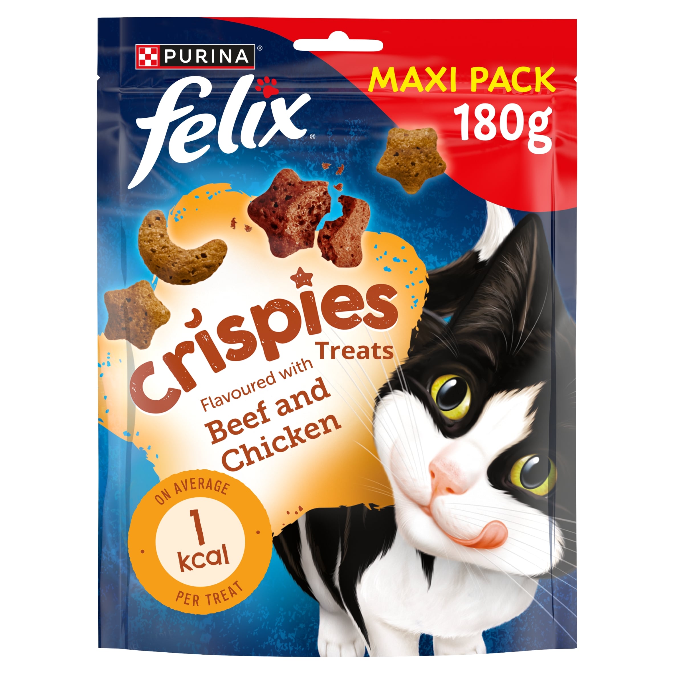 Felix Crispies Cat Treats - Beef and Chicken 180g