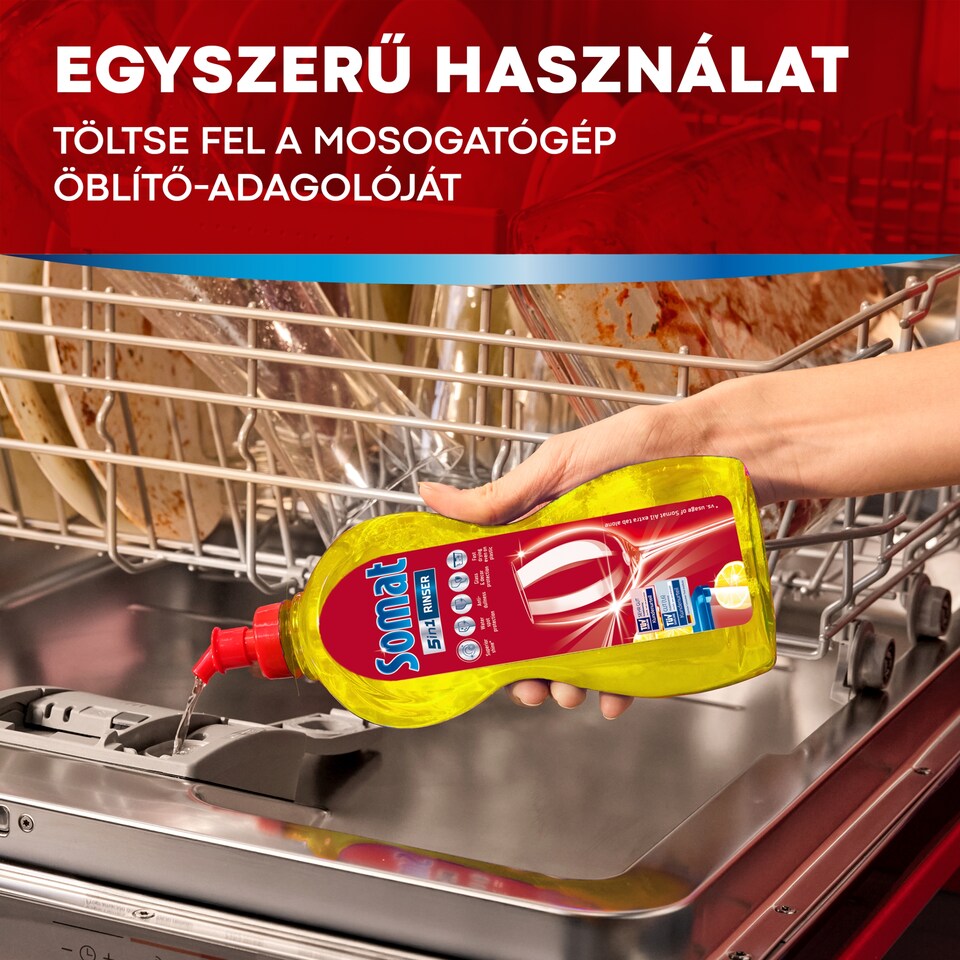 Somat Lemon&Lime száradást gyorsító mosogatógép öblítő 500 ml 1. kép