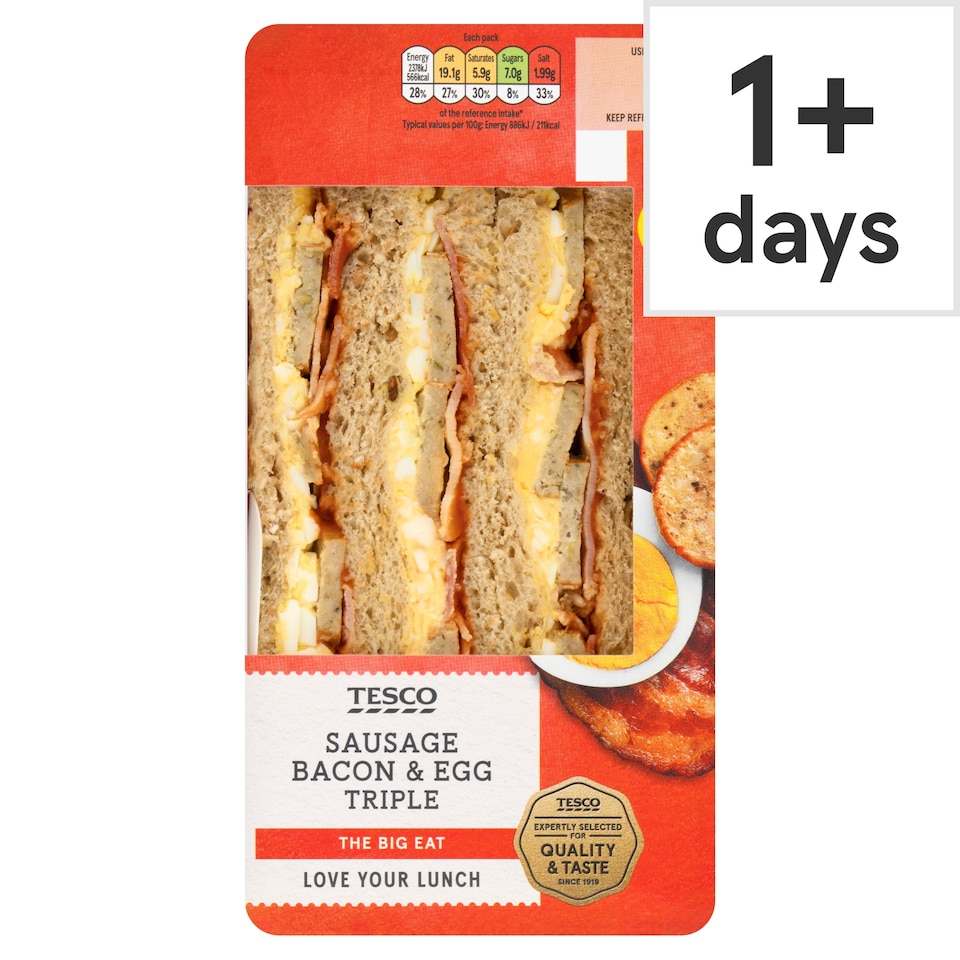 Tesco Sausage Bacon & & Egg Triple