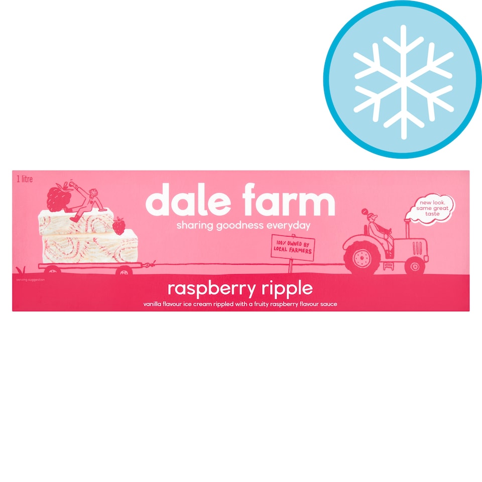 Dale Farm Raspberry Ripple Block 1Ltr