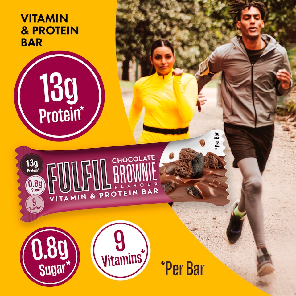 image 1 of Fulfil Chocolate Brownie Vitamin & Protein Bar 40G