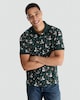 image 1 of F&F Pure Cotton Santa and Sleigh Print Polo Shirt in Green