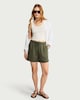 image 1 of F&F Pure Lyocell Drawstring Shorts in Khaki