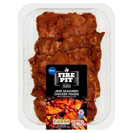 Tesco Fire Pit Jerk Seasoned Chicken Thighs 400G Tesco Groceries