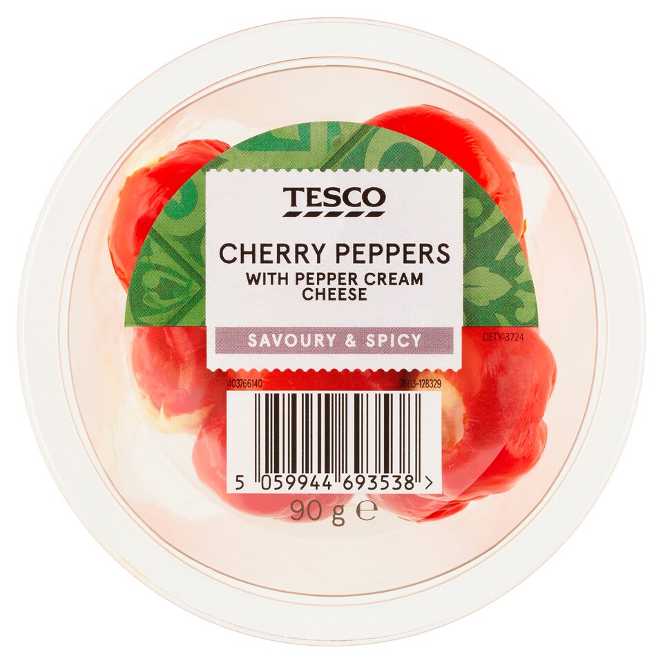Tesco Cherry Peppers with Pepper Cream Cheese 90 g