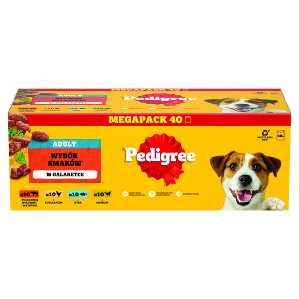 Pedigree teljes értékű nedves eledel felnőtt kutyák részére 40 x 100 g (4 kg)