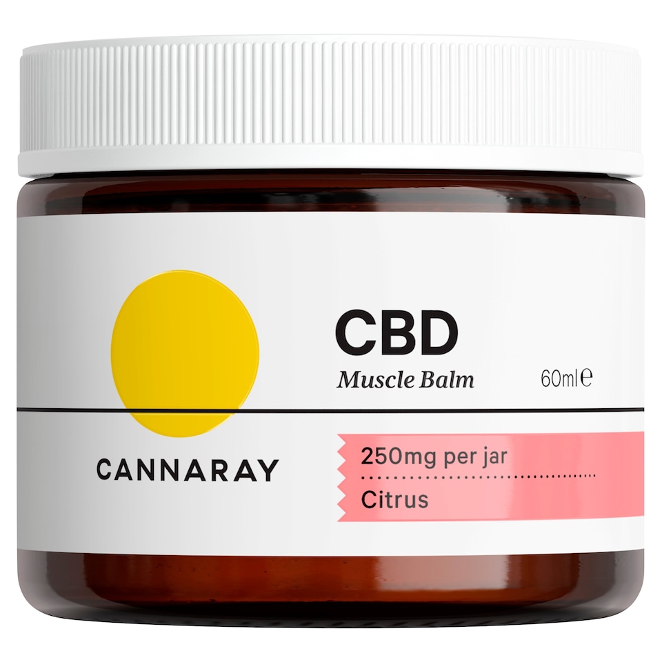 Cannaray CBD Muscle Balm with Aloe, Arnica, Eucalyptus and Citrus 250mg 60ml