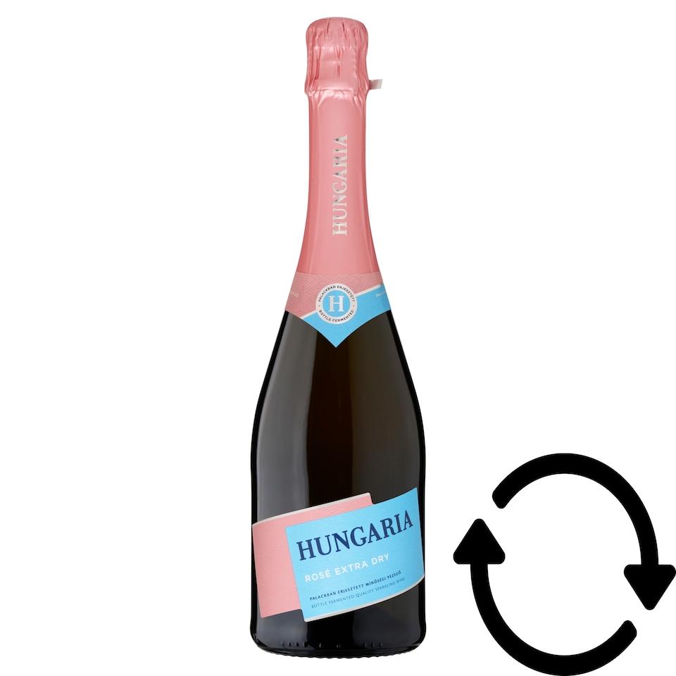 Hungaria Rosé palackban erjesztett különlegesen száraz rosé minőségi pezsgő 12% 0,75 l