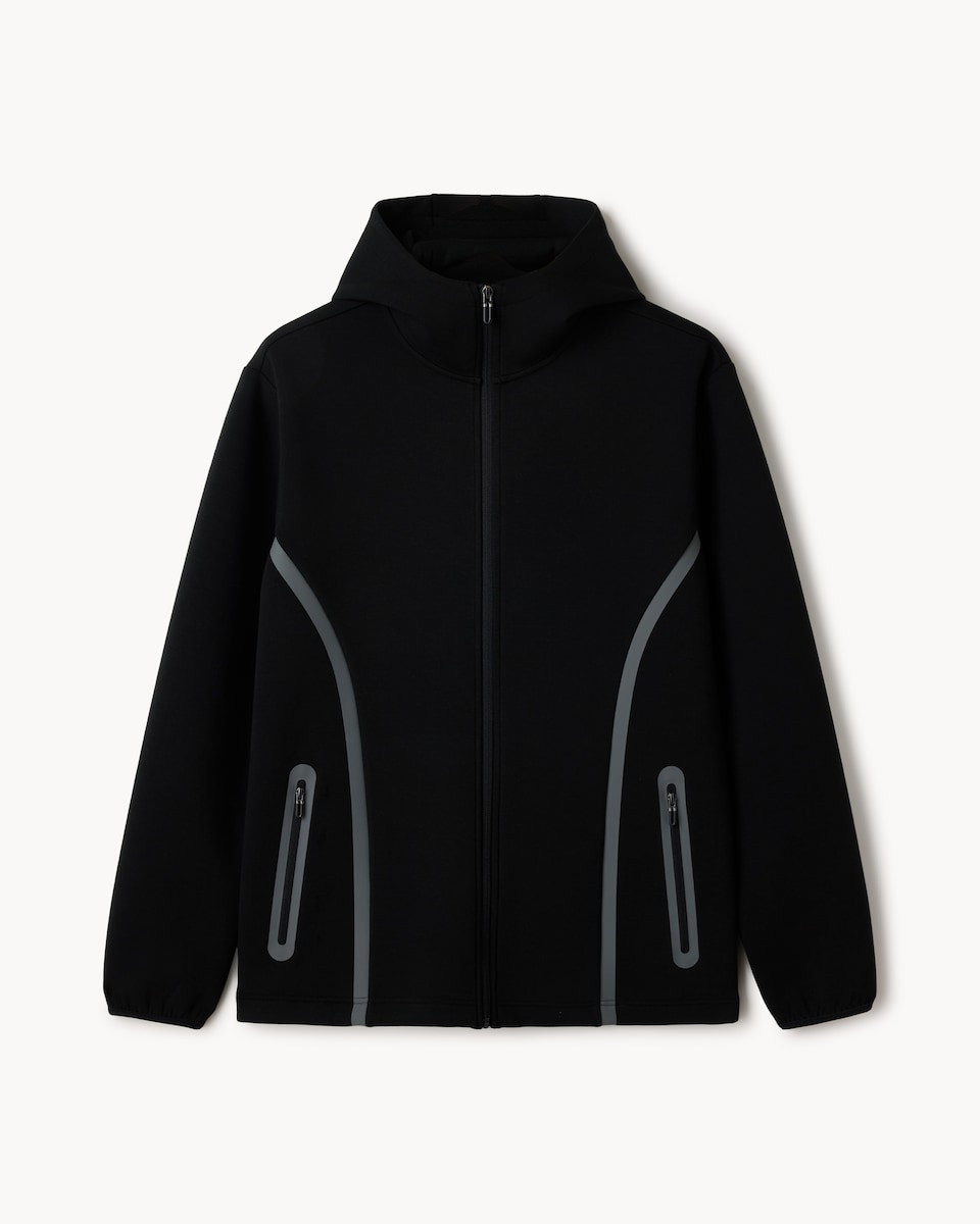 image 1 of F&F Active TECH SPORT Zip Up Hoodie in Black