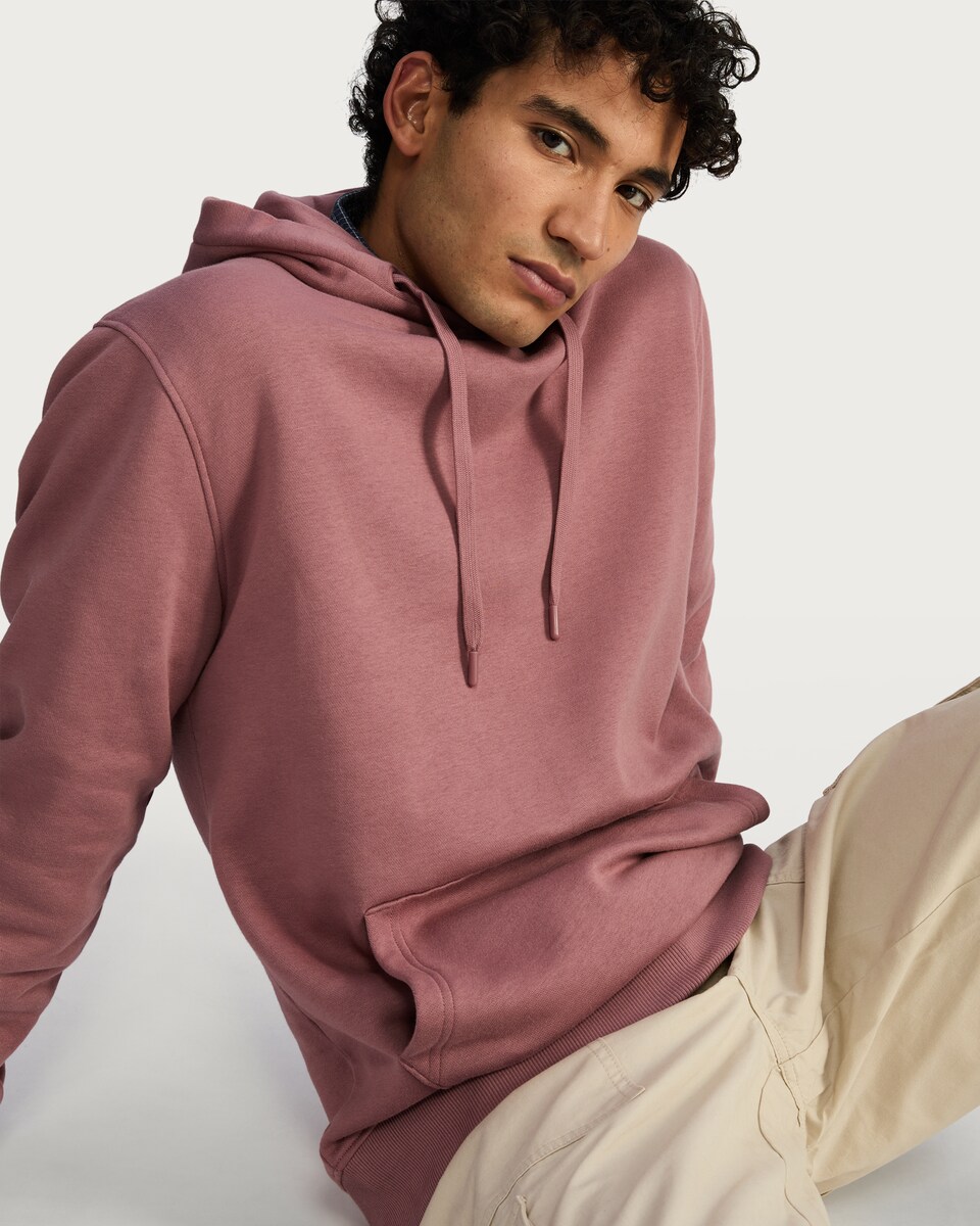 image 1 of F&F Regular Fit Cotton Rich Drawstring Hoodie in Pink