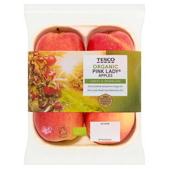 Tesco Organic Pink Lady Apples 440G Tesco Groceries