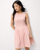 image 2 of F&F Shirred Sleeveless Mini Dress in Pink