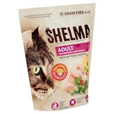Shelma Dry Cat Food, Kibble for Adult Cats Rich in Chicken, Grain Free 750 g