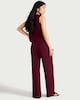 image 3 of F&F Wide Leg Co-ord Trousers in Burgundy