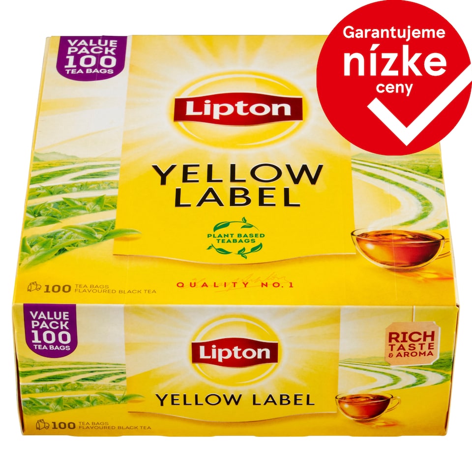 obrázok 1 z Lipton Yellow Label čierny aromatizovaný čaj 100 vrecúšok 200 g