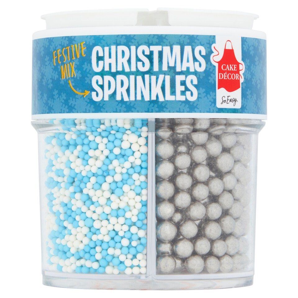 Cake Decor Christmas Sprinkles Blue & White 90G