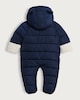 image 2 of F&F Baby Padded Bear Shower Resistant Pramsuit in Navy