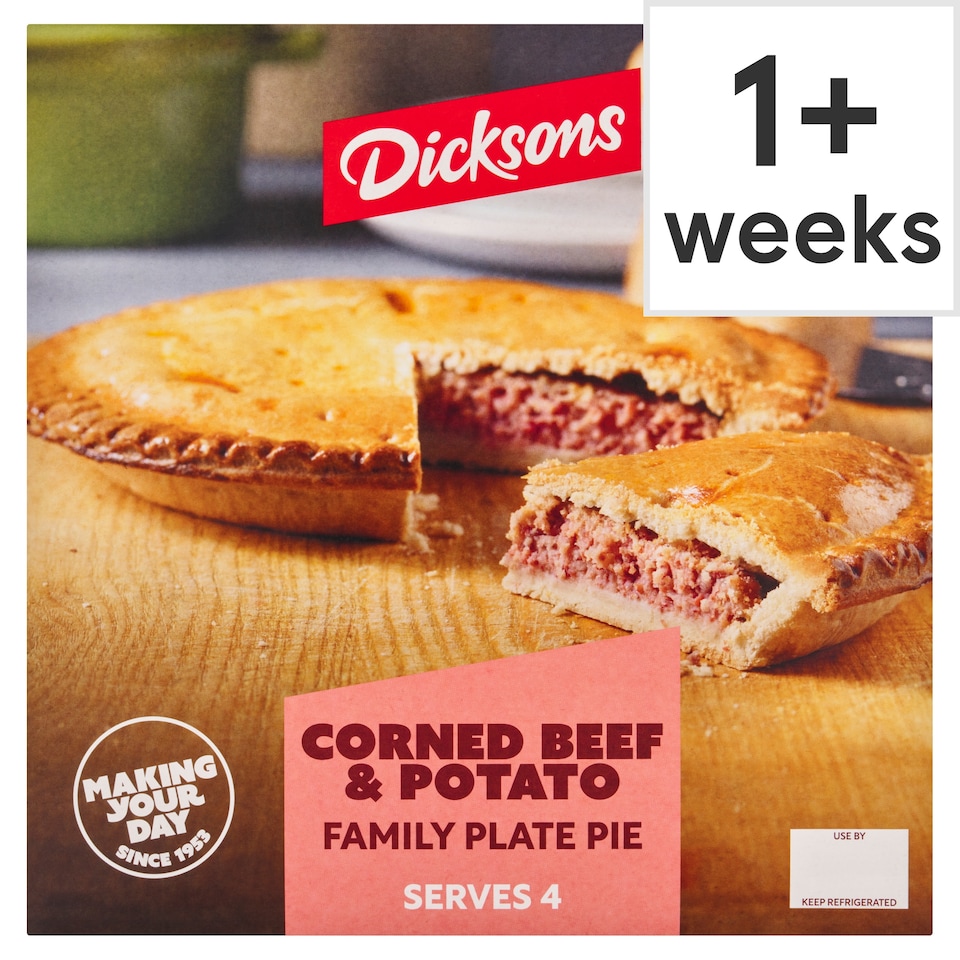 Dicksons Corned Beef and Potato Family Plate Pie 730g