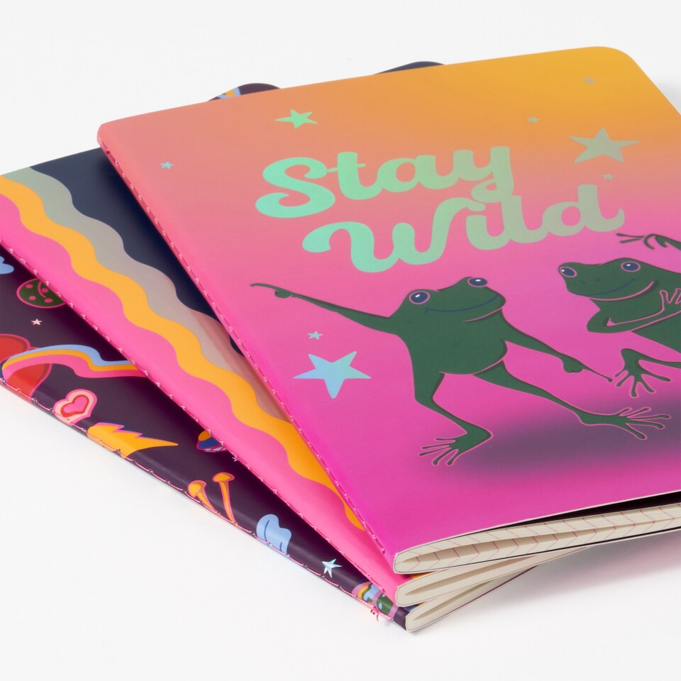 image 1 of Paperchase Magic Forest Set of 3 A5 Notebooks