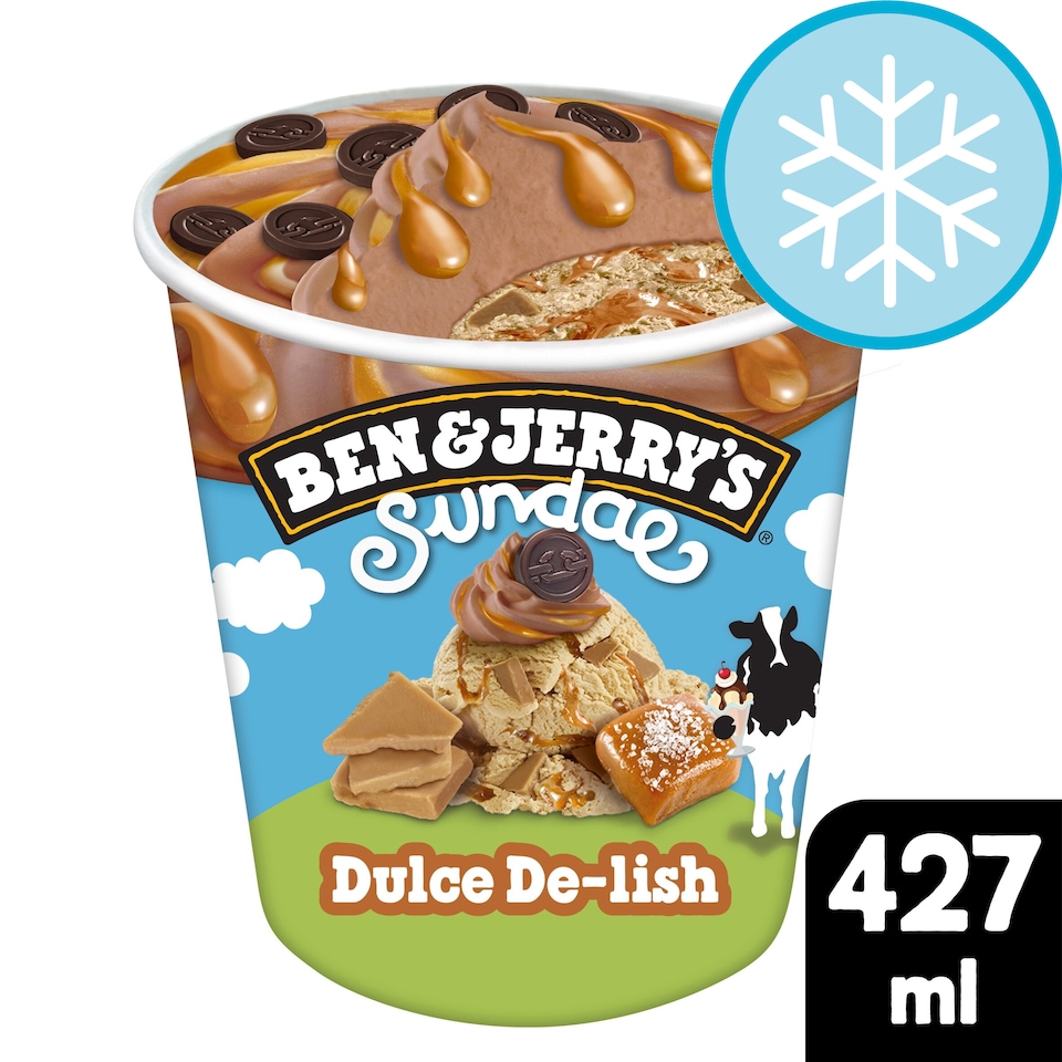 image 1 of Ben & Jerry's Sundae Dulce De-Lish Ice Cream Tub 427ml