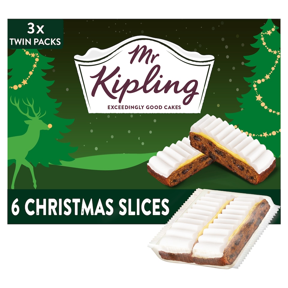 Mr Kipling 6 Christmas Slice