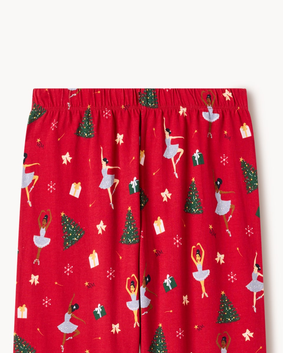 image 1 of F&F x March Muses Pure Cotton Revere Pyjama Set in Red