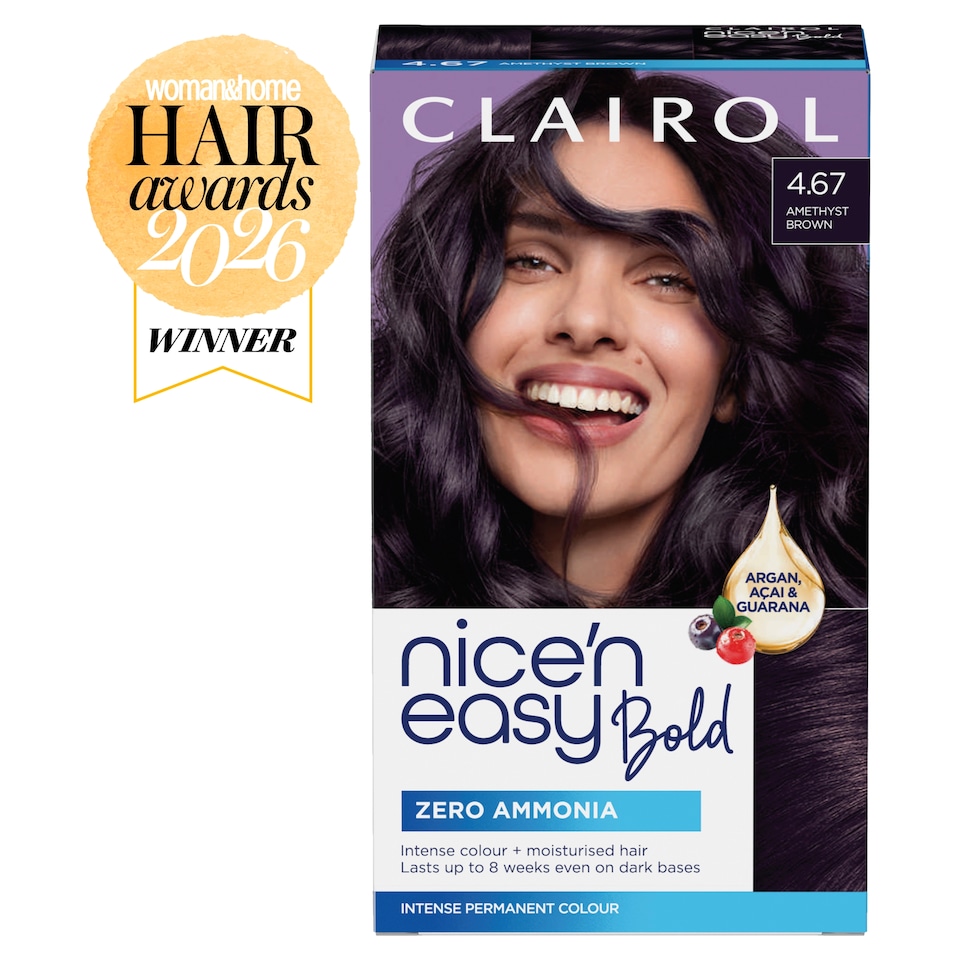 image 1 of CLAIROL NICE'N EASY BOLD PERMANENT HAIR DYE - 4.67 AMETHYST BROWN