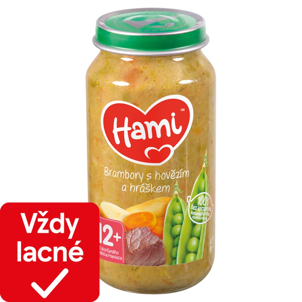 Hami príkrm Zemiaky s hovädzím a hráškom 250 g