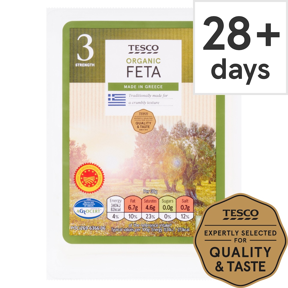Tesco Organic Greek Feta Cheese 200 G Tesco Groceries