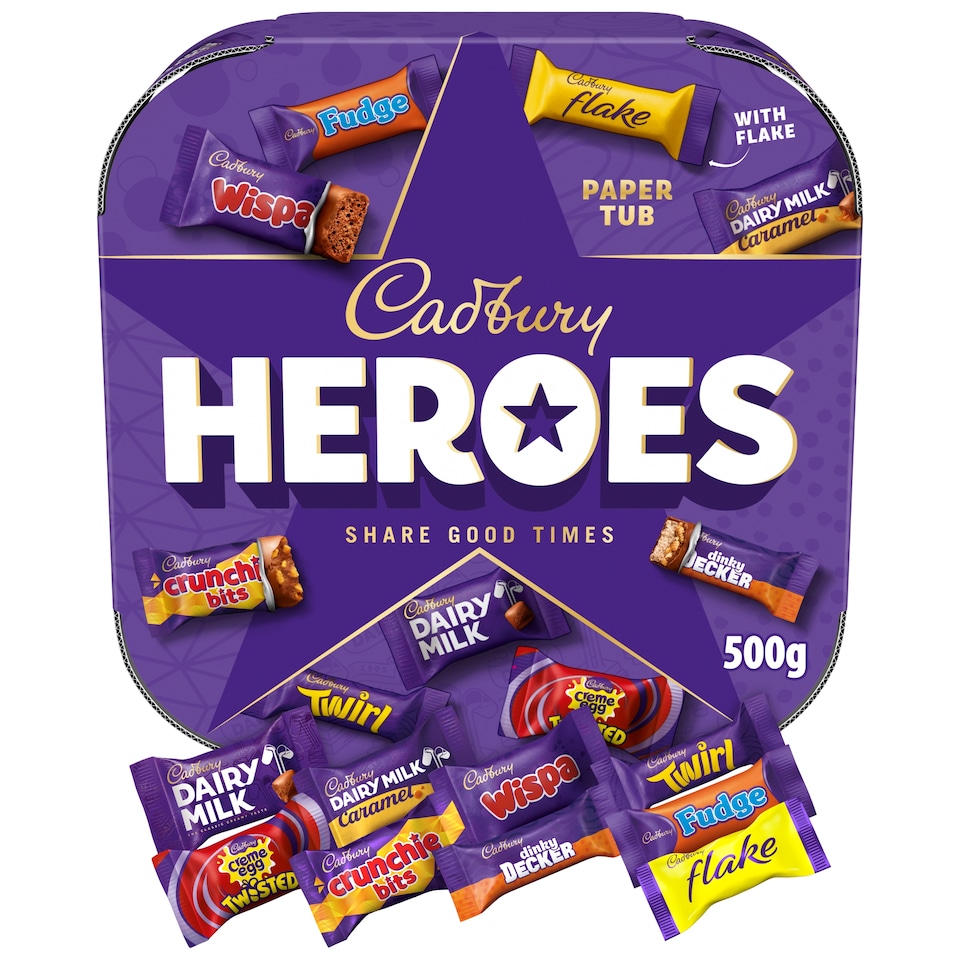 image 1 of Cadbury Heroes Paper Tub 500g 