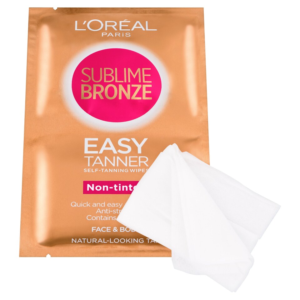 image 1 of L'oreal Sublime Self-Tan Face And Body Wipes 2X5.6Ml