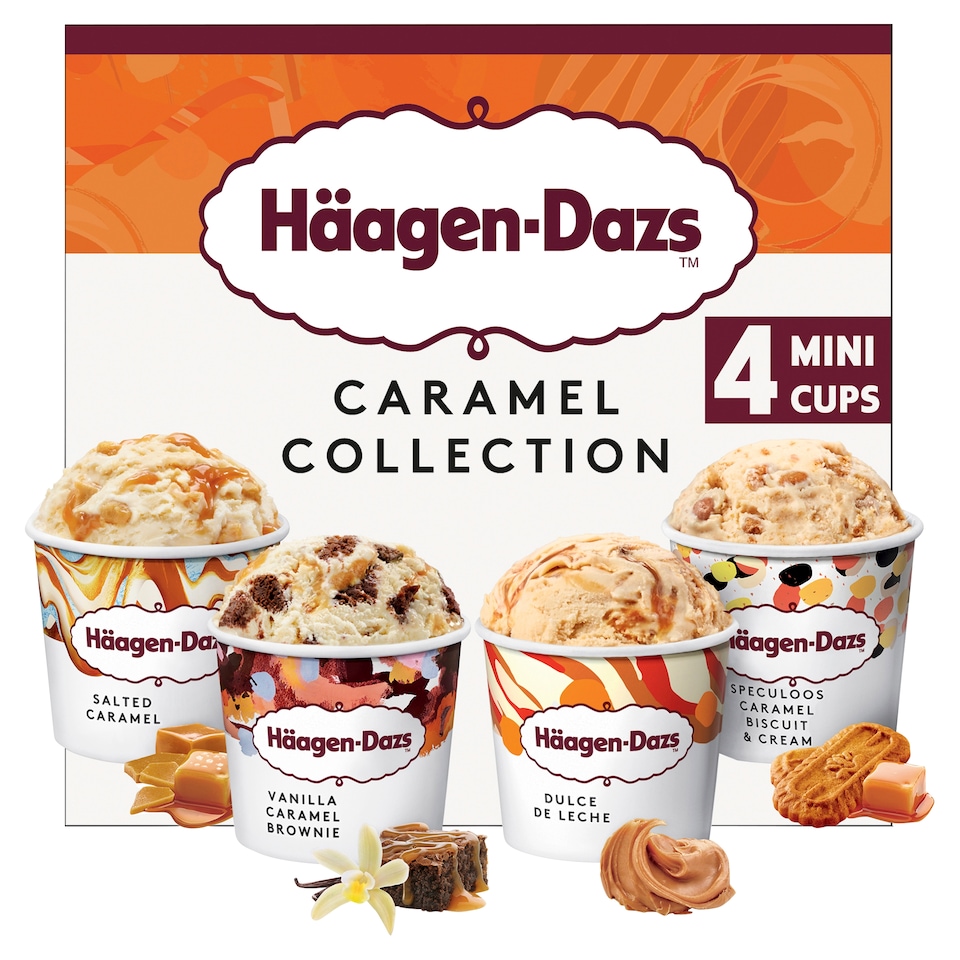 image 1 of Haagen-Dazs Caramel Mini Ice Cream Cups 4 X 95Ml