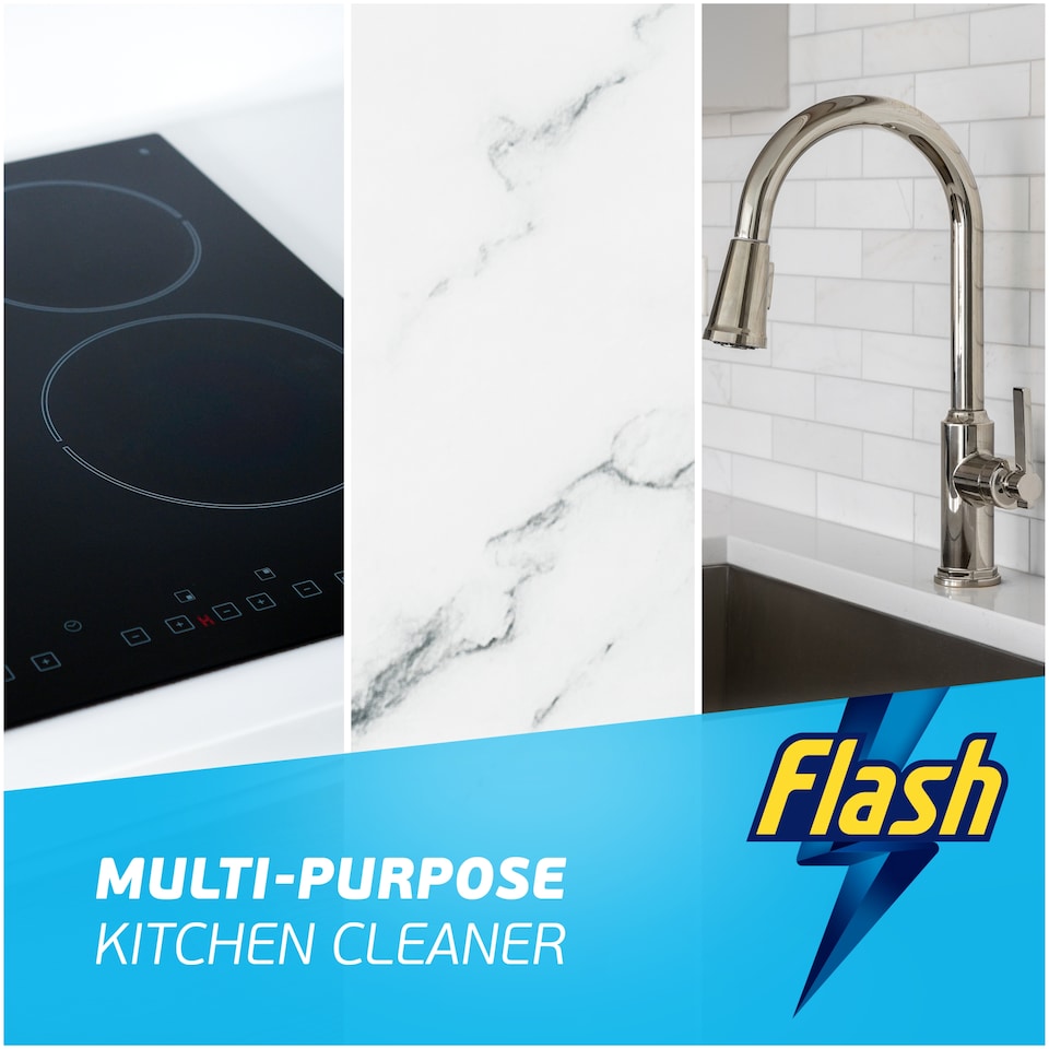 image 1 of Flash Spray Wipe Done Kitchen Bright Mandarin 800ml