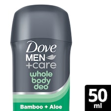 Dove Men+Care Bamboo & Aloe 48h Whole Body Deodorant Stick Odour Control 50ml