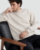 image 1 of F&F Quilted Textured Crew Sweatshirt in Cream